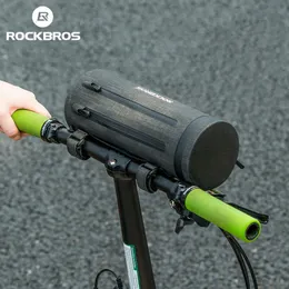 パニエバッグロックブロス自転車バッグ防水サイクリングフロントバッグMTBロードハンドルバーパニエ多目的大容量バックパックバイクバッグ230616