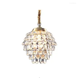 Pendant Lamps 1 Pcs Dining Room Deco LED Chandelier Crystal Bar Fixture Gold Suspension Hanging Light For Home Kitchen Lighting