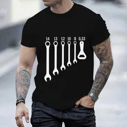 Camisetas masculinas vintage chave de fenda abridor mecânico camiseta para homens conserto de carro camiseta manga curta roupas engraçadas