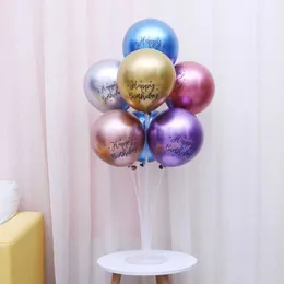 Yeni 12 inç 5pcs Mutlu yıllar baskılı desen balon metal alüminyum folyo balonlar bebek duş doğum günü partisi globos süslemeleri