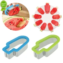 Neue Edelstahl Wassermelone Geschnittene Scheiben Form Artefakt DIY Eis Und Obst Platte Küche Zubehör Werkzeuge Obst Cutter Form