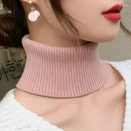 Scarves Winter Women Cashmere Neck Protection Fake Collar Lady Hedging Bib Pullover Coldproof Thicken Elastic Wool Knit Warm Scarf