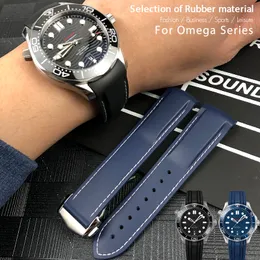 22mm 19mm 21mm Gummi Silikon Uhrenarmbänder für Omg Seamaster Diver 300 Speedmaster Planet Ocean 20mm Uhrenarmband Moonswatch Gürtel Armband