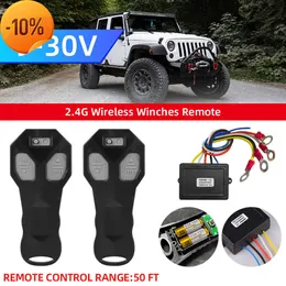 جديد 12V 24V سيارة لاسلكية Winch Electric Control مع جهاز إرسال يدوي Truck ATV SUV Truck Motent Kit Winch for trailer