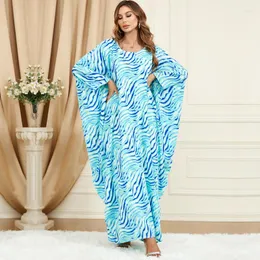 Ethnische Kleidung Marokko Afrikanische Lose Robe Kaftan Ramadan Eid Muslimische Frauen Drucken Langes Kleid Abaya Dubai Türkei Maxi Islam Arabische Femme