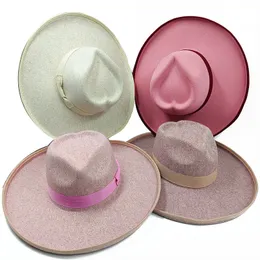 Szerokie brzegi kapelusze wiadra Kapelusze uwielbiają fedora hat po gniew fedora czapkę monochromatyczne duże duże męskie i damskie Bowknot szerokie grzbiet Panama Bonnet Trapstar 230615