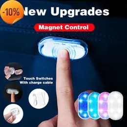 Nuovo 1 pz Aggiornato Magnetico Car Interior Light Auto Roof Plafoniera LED Car Styling Touch Night Light Mini USB Ricarica Car Light