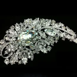 Pins Brooches Elegance Large Brooches for Women Crystal Flower Brooch Pin Jewelry Accessories 230615