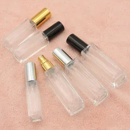 „Clear Glass Perfume Spray Butelka 10 ml/20 ml według marki - przenośna, uzupełniająca, złota/srebrna czapka, na zapachy kosmetyczne” xvuoi