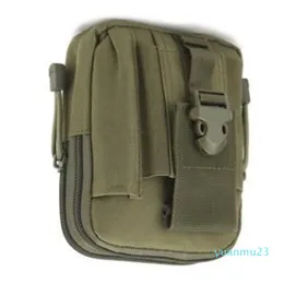 Universal Outdoor Tactical Holster Military midjebältesväska Sport som kör mobiltelefonfodral omslag Molle Pack Purse Pouch Wallet For222m