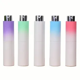 Bottiglia di profumo a colori sfumati da 8 ml Flacone spray in plastica per olio essenziale Bottiglie cosmetiche vuote portatili E0616