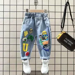 Jeans barn boby mode klassiska byxor denim klädbarn barn baby pojke casual långa byxor 18y 230616