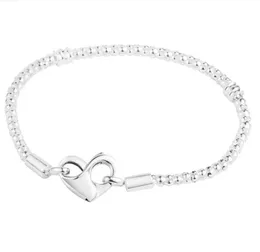 2023 Ny i 925 Sterling Silver Moments Studded Chain Charm Armband för kvinnor DIY smycken armband som gör pulseras grossist