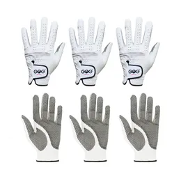 Sporthandskar pack 6 st golf män vänster hand med antislips granuler coola bekväm äkta läder förbättrad greppsystem handske 230615