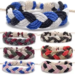 Braccialetto etnico fatto a mano Summer Beach Braid String Cotton Wrap Bracciali dell'amicizia in corda intrecciata per le donne