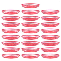 Ensembles de vaisselle 32 pièces corbeille à fruits de bureau plateau circulaire Simple pour magasin à domicile El (rouge)