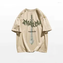 Camiseta Masculina Feminina Designer Hip Hop Grunge Y2k Camisa Para Homens Com Estampa De Letra Algodão Designer Confortável Camiseta Americana Casual Manga Curta Tops Masculinos