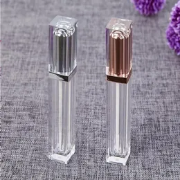 8 ml läppglansrör flaskbehållare Rensa mini -påfyllningsbara läppbalsamflaskor med läppbrushguld/silverlock för DIY -provresor sn hbuia