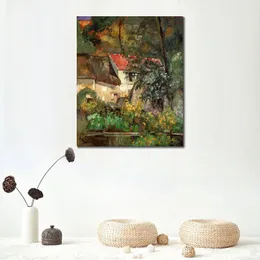 Абстрактная пейзаж холст -искусство Дом Пере Лакруа в Auvers Paul Cezanne Масляная картина ручной работы импрессионистские произведения искусства