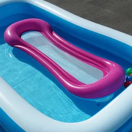 Inflacja powietrza nadmuchiwane pływającego materaca Row Składanie pływania krzesło plażowe basen woda impreza pływakowy łóżko zabawkowe łóżko do pływania 230616