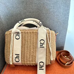 Woman Luxury Tote Bags Summer Woven Bag Women Shoulder Bags Top Bucket Vacation Beach Straw Bag Leather shoulder strap Totes Handbags Fashion Shopping Bags