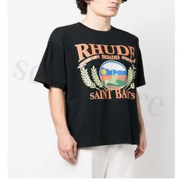 Mens RHUDE T Shirt Designer For Men Womens Shirts Fashion tshirt With Letters Casual Summer Short Sleeve Man Tee Woman Clothing Asian Size S-3XL