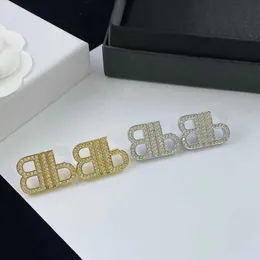 Дизайнер Серьги BB Золотые ювелирные серьги подвеска дома в парижском стиле новые живые вибратовые серьги