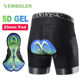 Cycling Underwears BOLER gel Cycling Shorts Men Mesh Breathable Cycling Underwear 5D Pad Shockproof Bicycle Underpant MTB Shorts Bike Underwear 230616