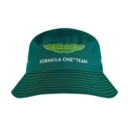 Breda randen hattar hink hattar Aston Martin team hink hatt män kvinnor pojkar flickor hink solen visor casual hatt grön 230615