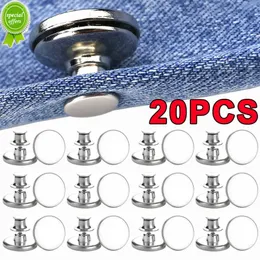 New 20/4Pcs Adjustable Jeans Buttons Detachable Nail Free Snap Fastener Buttons Waist Tightener Buckles For DIY Sewing Accessories