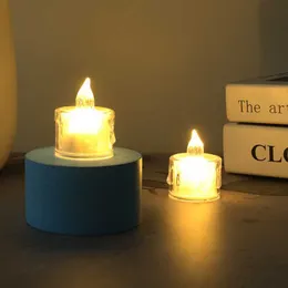 Nowa symulacja akrylowe elektroniczne łzy lampa świeca bateria LED Bezchłogowe światła świec w świątecznym przyjęciu świąteczne wystrój domu