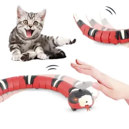 Eletronic Smart Sensing Interaktives Katzenspielzeug, automatisches Schlangen-Katzenspiel, wiederaufladbares USB-Kätzchenspielzeug für Haustiere, Katzen, Hunde