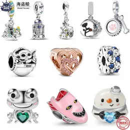 925 sterling silver charms for jewelry making for pandora beads Dangle Frog Robot Doll Mask Food Bowl Snow Treasure Bead