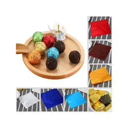 Confezione regalo 1000 pezzi 9 colori Involucri di caramelle al cioccolato Foglio di alluminio Carte di carta Carte quadrate Dolci Lecca lecca Involucro di latta1 Consegna a domicilio Dharu