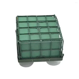 Decorative Flowers 1Pc Square Floral Cage For Wedding Flower Holder With And Suction Cup Bowl Table Centerpiece