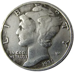 US 1931 P/D/S Mercury Dime Silver Plated Copy Coins