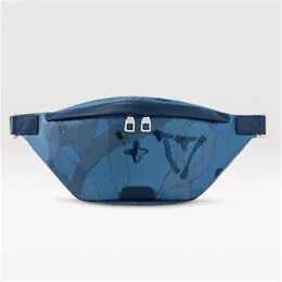 Blå bläckstråle midjeväskor för män klassisk upptäckt mini bum väska kvinnor modedesigner bälte väskor dropp brev fannypack lyx bumbag chesterpack