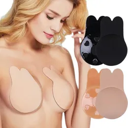 Göğüs pedleri bras kendi kendine yapışkan silikon askısız görünmez sütyen yeniden kullanılabilir yapışkan göğüs kaldırma bandı tavşan meme kapağı kapak sütü 230615