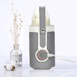 Bottle Warmers Sterilizers# USB Baby Bottle Warmer Portable Travel Milk Warmer Infant Feeding Bottle Heated Cover Insulation Thermostat Outdoor Food Heater 230615