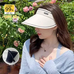 Szerokie brzegowe czapki Summer Sun Hat Mężczyźni Kobiety Regulowany Visor UV Top Pusty Solid Sport Golf Golf Running Suncreen Solding Baseball