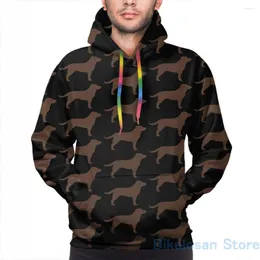 Erkek Hoodies Mens Sweatshirt Kadınlar İçin Komik Çikolata Labrador Retriever Silhouette (ler) Baskı Gündelik Hoodie Streatwear