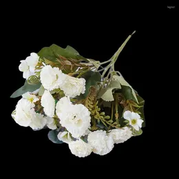 Fiori decorativi Rosa artificiale 1 bouquet Flores di seta fiore piccolo bocciolo di alta qualità per la decorazione di nozze giardino domestico fai da te