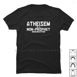 Herren-T-Shirts, Atheismus ist ein Nicht-Prophet, Organisationsshirt, Baumwolle, Symbol, Sport, Orgel, Tage, Prop, Essen, Hafen, Logo, Pro