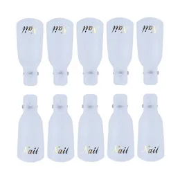 Nail Art 10pcs Plastica Acrilica Nail Art Soak Off Clip Cap UV Gel Polish Remover Wrap Tool Fluido per la rimozione di