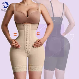 Women's Shapers Women's Underwear Double High Compression Hourglass Girdle Waist Trainer Butt Lifter Post-operative Shorts Fajas Colombianas 230616