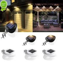 Nuova applique da parete solare a 9 LED a forma di UFO non porosa per esterni decorativa per recinzione luce di controllo luce per esterni impermeabile gronda luce da giardino