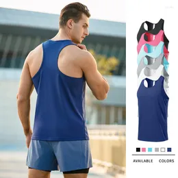 Erkek Tank Tops Üstler Yaz Erkek Sporları Top Avrupa ve Amerikan Büyük Sıradan Nefes Alabilir Hızlı Kurutma Açık Mekan Koşu Racerback T