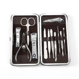 Manicure Set Pedicure Scissor Tweezer Knife Ear Pick Utility Nail Clipper Kit ،