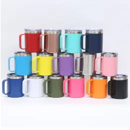 12 once 14 once 16 once isolato personalizzato sublimazione tumbler vuoto metallo tè caffè tazze in acciaio inox con manico