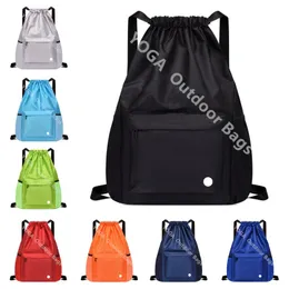 Nuova borsa da yoga di design in tinta unita LL casual semplice borsa sportiva portatile borsa da basket di grande capacità per fitness all'aperto